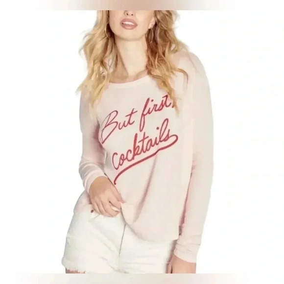 Wildfox Pink Sweatshirt with Red Text - Picture 9 of 14